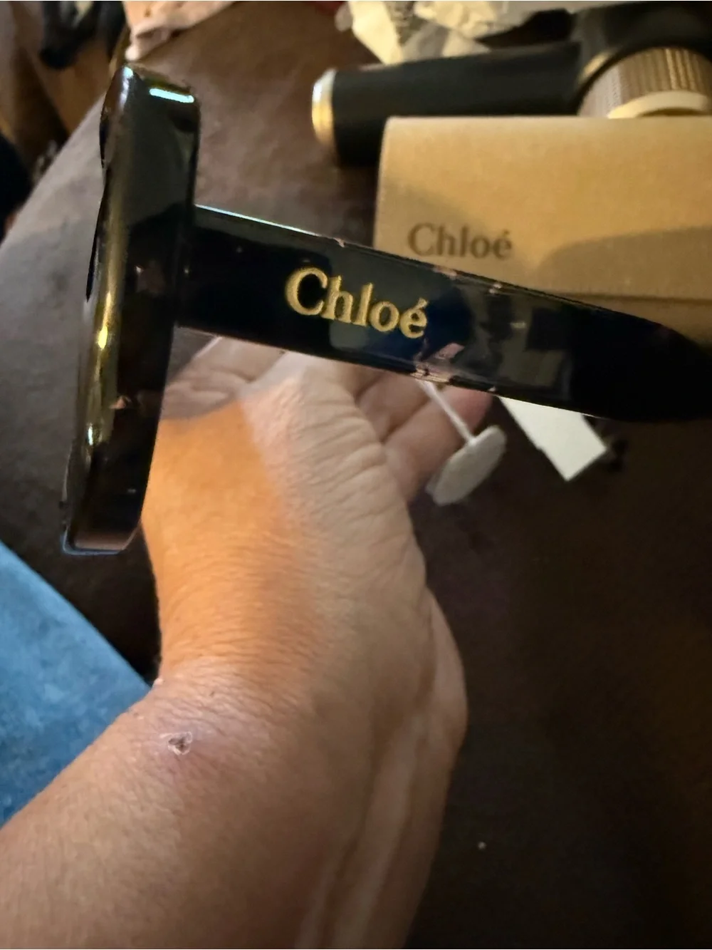 Chloé Oversized Tortoiseshell Sunglasses - Dark Lens